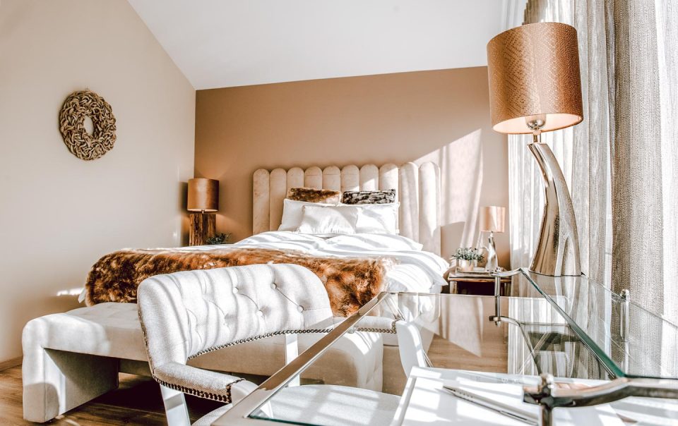 King Size Boxspringbett im Design Zimmer Toskana